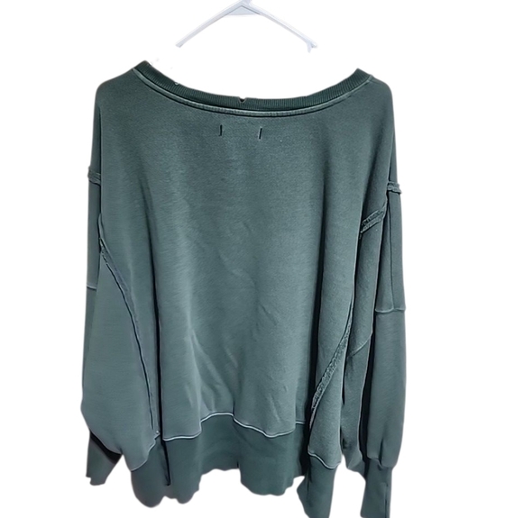 We The Free Camden Oversize Sweatshirt. Size Xlarge. Hunter Green - Picture 3 of 5